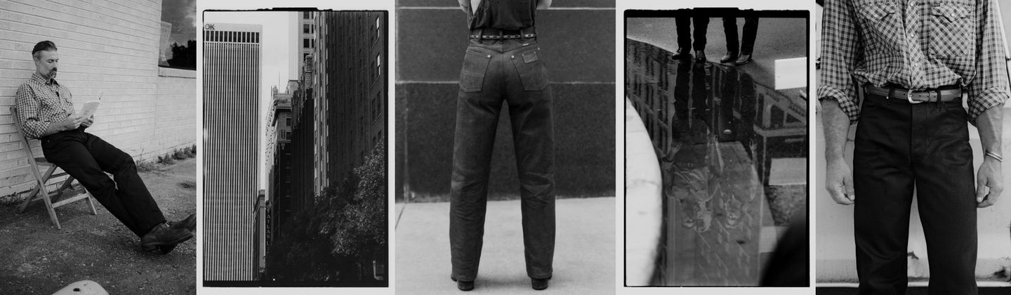 Black and white collage of people in streetwear, in the city.