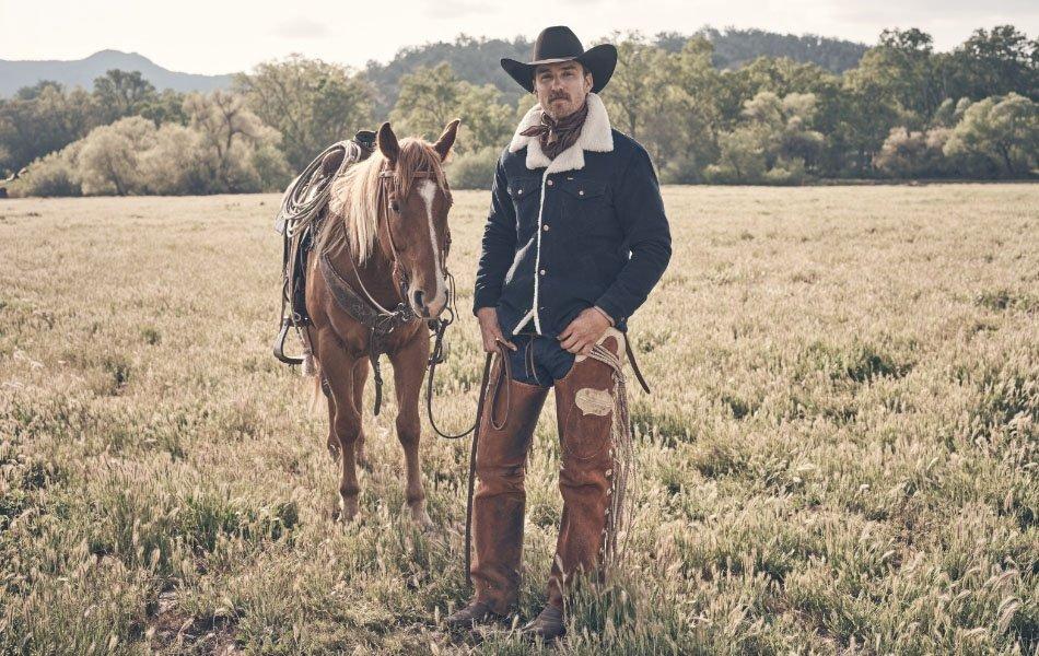 Cowboy wearing a jacket