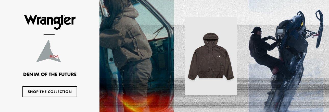 Wrangler x ROA Orte Denim Cargo in Demitasse Brown