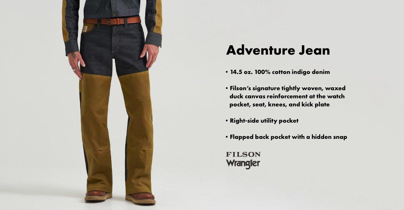 Filson x Wrangler Adventure Jean in Black/Black