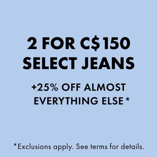 2 for $100 Select Jeans*