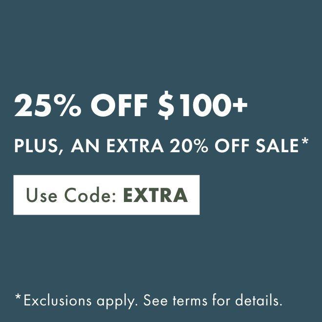 Wrangler - 25% Off $100 Plus, Extra 20% Off Sale.