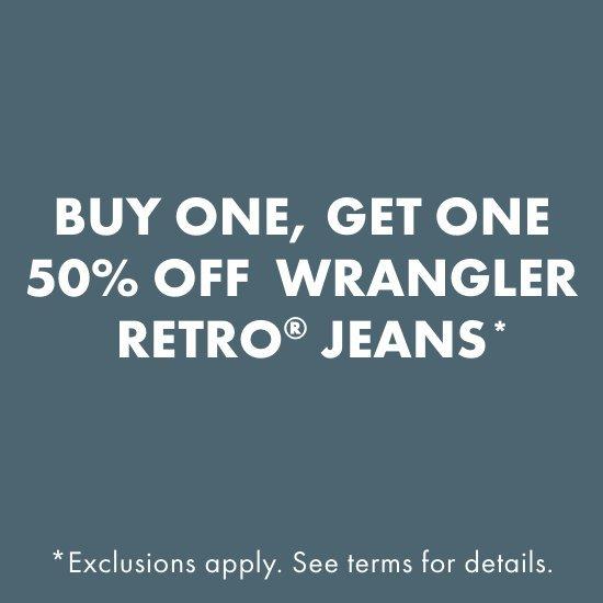 Buy One, Get One 50% Off Wrangler Retro® Jeans*