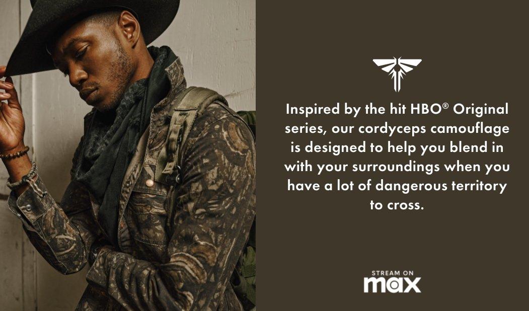 Inspired by the hit HBO® Original series, our cordyceps camouflage is designed to help you blend in with your surroundings when you have a lot of dangerous territory to cross.