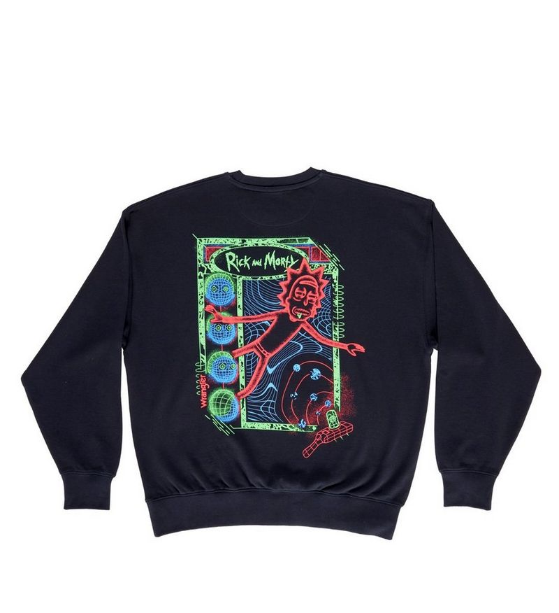 古着 \"Wrangler x Rick and Morty\" ブリーチ デニム Wrangler x Rick And Morty Limited Edition Men's Laser Denim