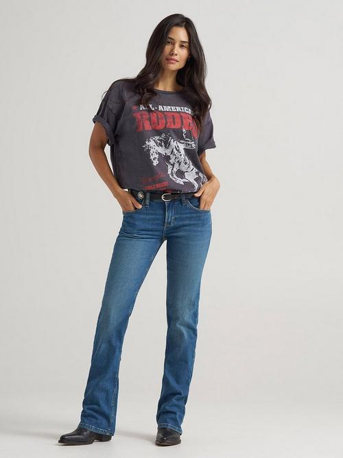 Retro Mae Mide Rise Jean on Woman