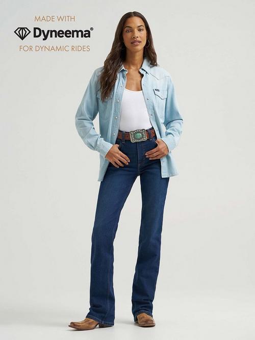 Women Wearing Wrangler Riding Jean Rodeo