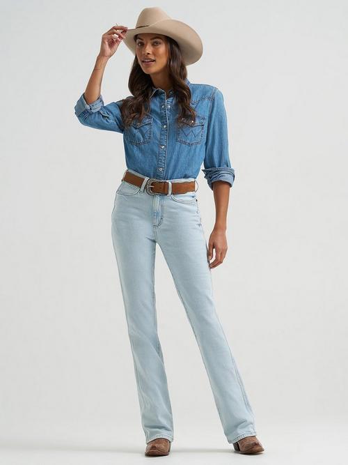 Women wearing Wrangler retro collection jeans