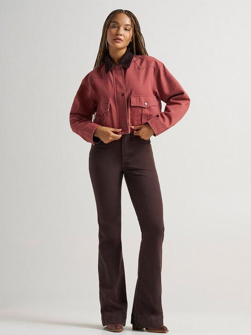 Women wearing  Wrangler trouser fit jeans