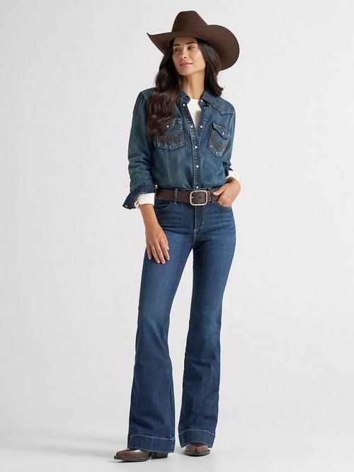 Women wearing Wrangler bespoke collection jeans
