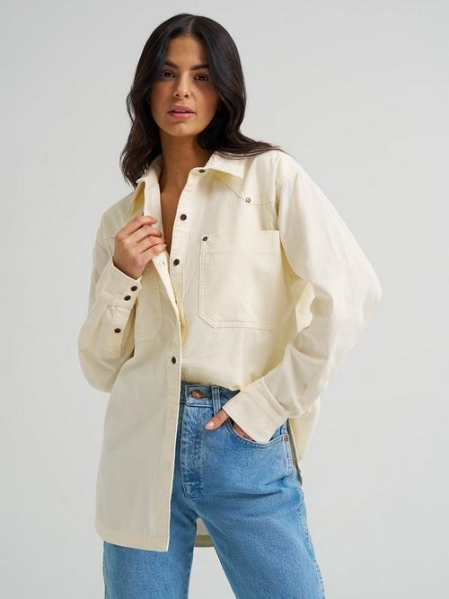 Women wearing white wrangler button down